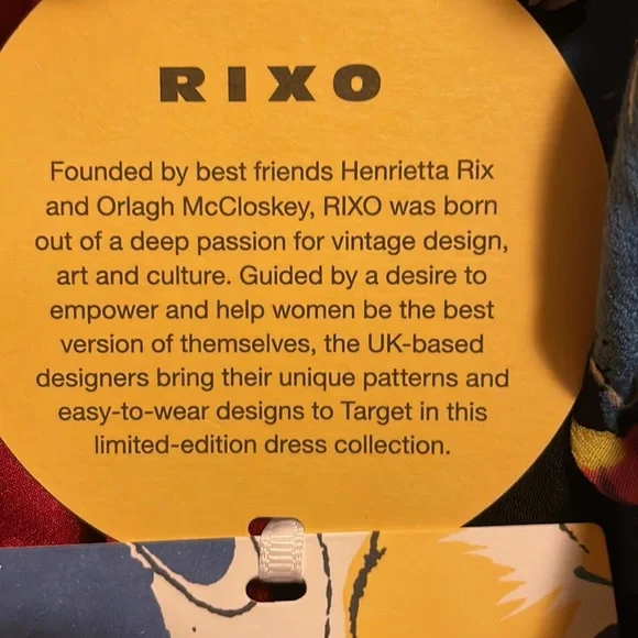 RIXO x Target Multi Floral Linen, Puff Sleeve Dress, Size 8 - Picture 9 of 11